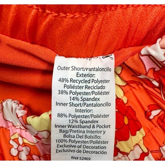 Avia Running Shorts Pink Floral Print Women's Size XXL‎ (20) W/biker Shorts - Picture 6 of 9